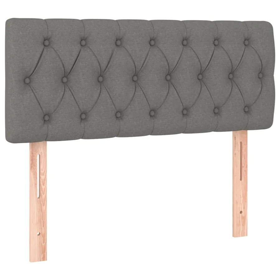 Sommier à lattes de lit avec matelas et LED Gris foncé 90x200cm - 7