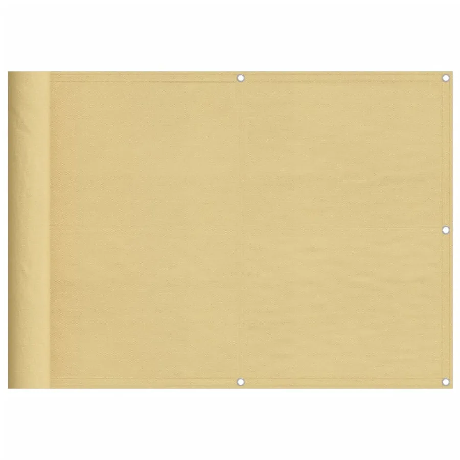 Écran de balcon sable 75x300 cm 100% polyester oxford - 2