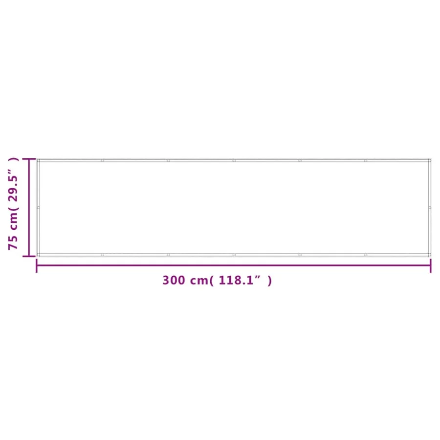 Écran de balcon sable 75x300 cm 100% polyester oxford - 6