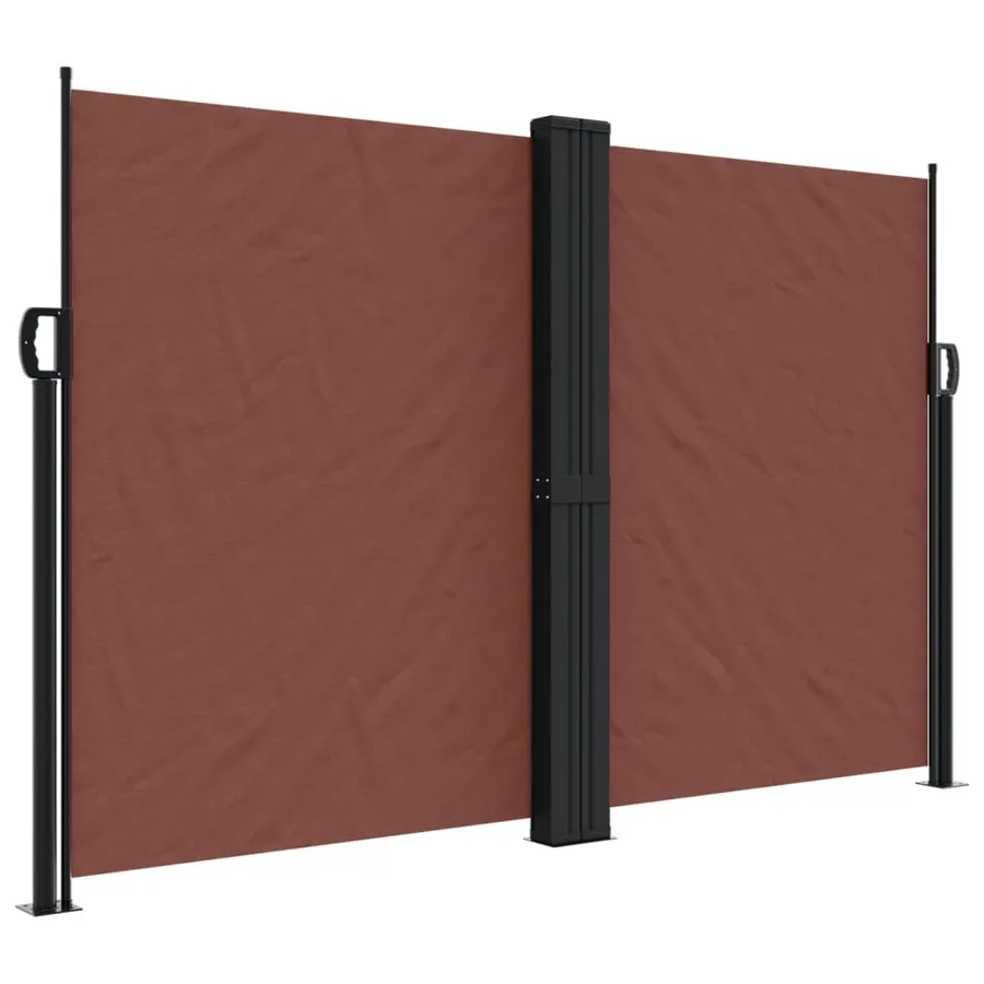 Auvent latéral rétractable marron 160x1000 cm - 2