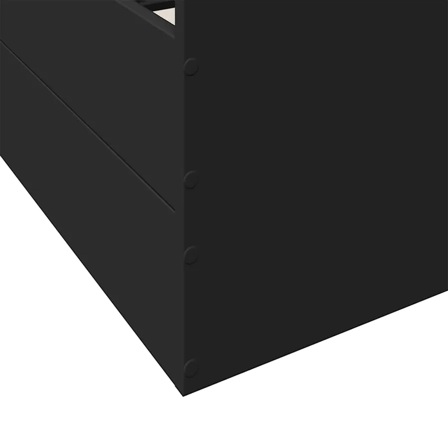 Cadre de lit avec tiroirs sans matelas noir 75x190 cm - 8
