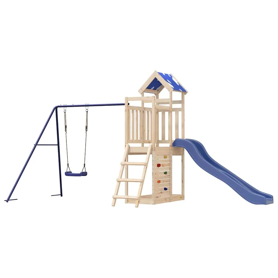 Aire de jeux d'extérieur bois de pin massif - 4