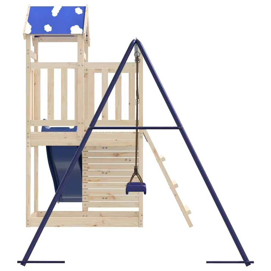 Aire de jeux d'extérieur bois de pin massif - 6