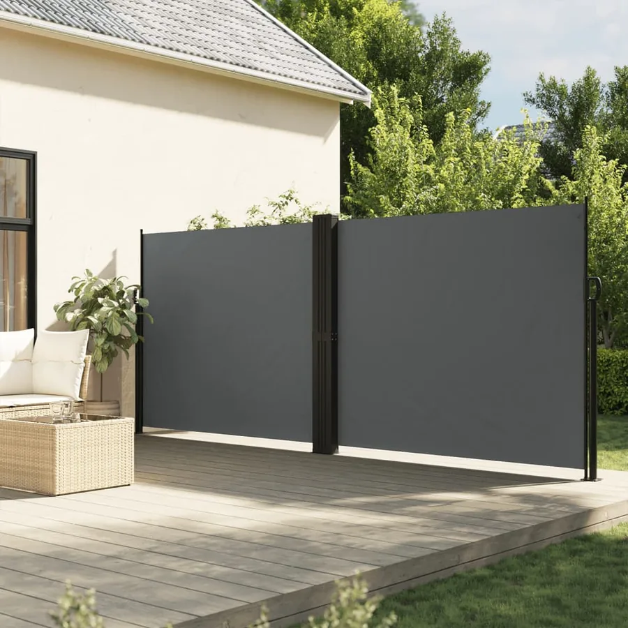 Auvent latéral rétractable anthracite 180x1000 cm