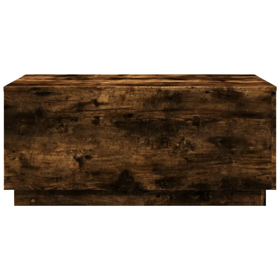 Table basse avec lumières LED chêne fumé 90x50x40 cm - 7