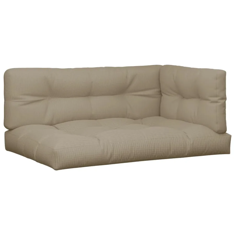 Coussins de palette lot de 5 taupe tissu - 2