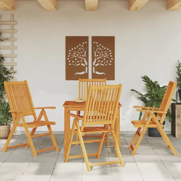 Ensemble à manger de jardin 5 pcs 85x85x74 cm Bois d'acacia solide