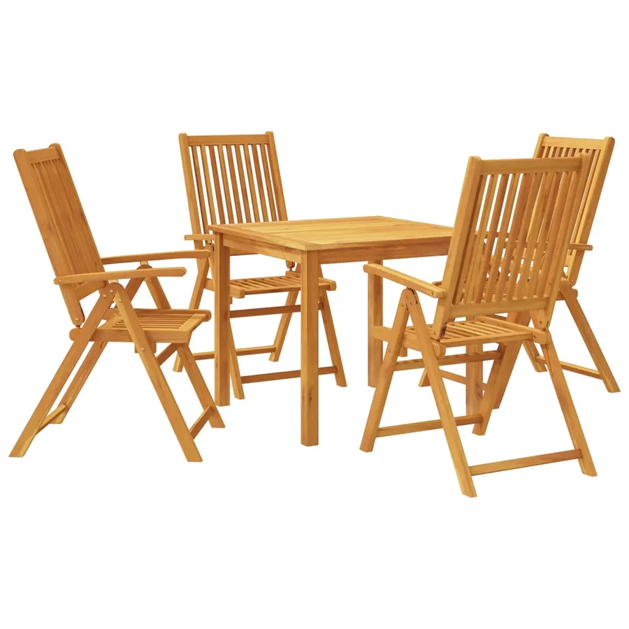 Ensemble à manger de jardin 5 pcs 85x85x74 cm Bois d'acacia solide - 2