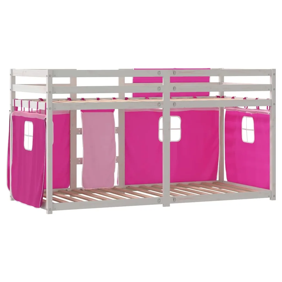 Lit superposé sans matelas 90x200 cm bois de pin massif - 7