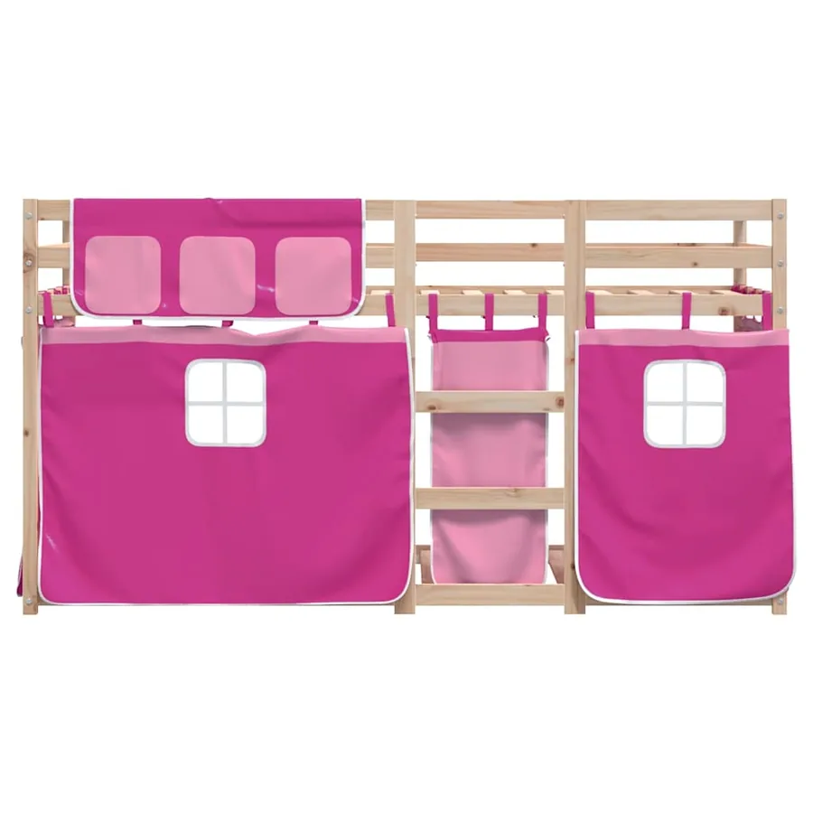 Lit superposé sans matelas 90x190 cm bois de pin massif - 5