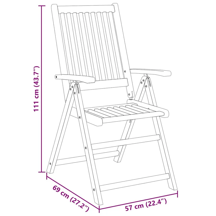 Ensemble à manger de jardin 3 pcs Bois d'acacia solide - 10