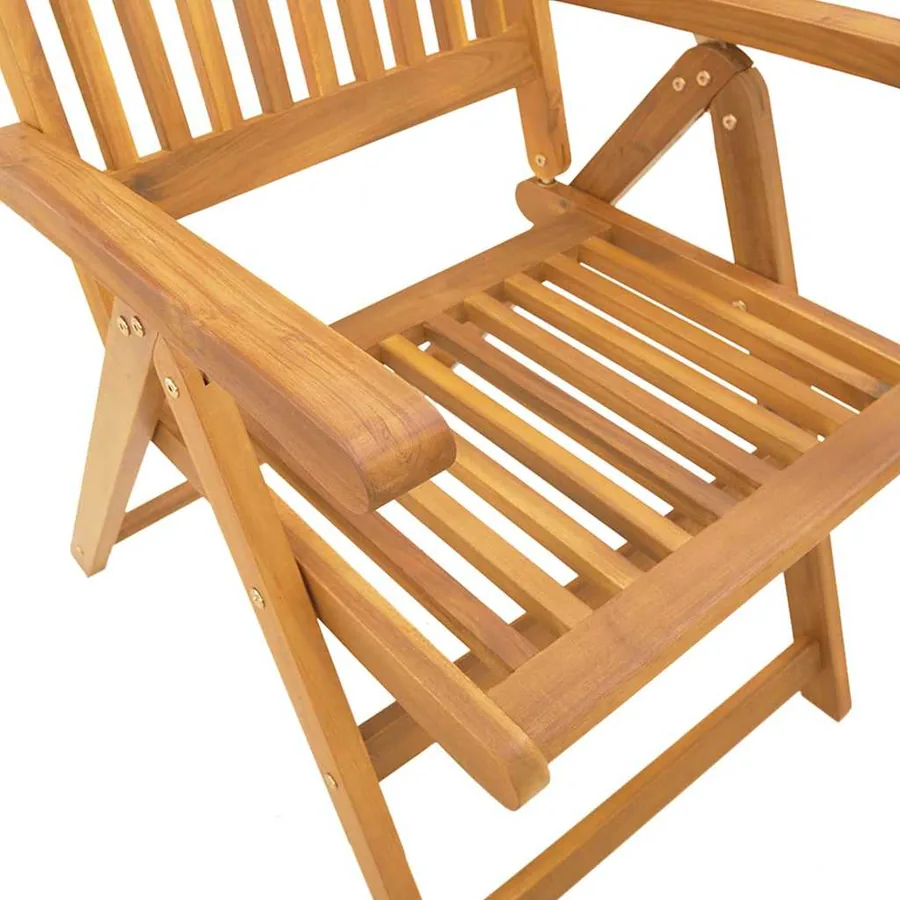 Ensemble à manger de jardin 3 pcs Bois d'acacia solide - 8