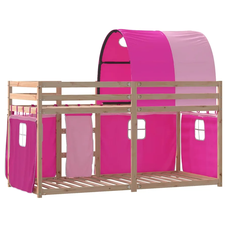 Lit superposé sans matelas 90x200 cm bois de pin massif - 7