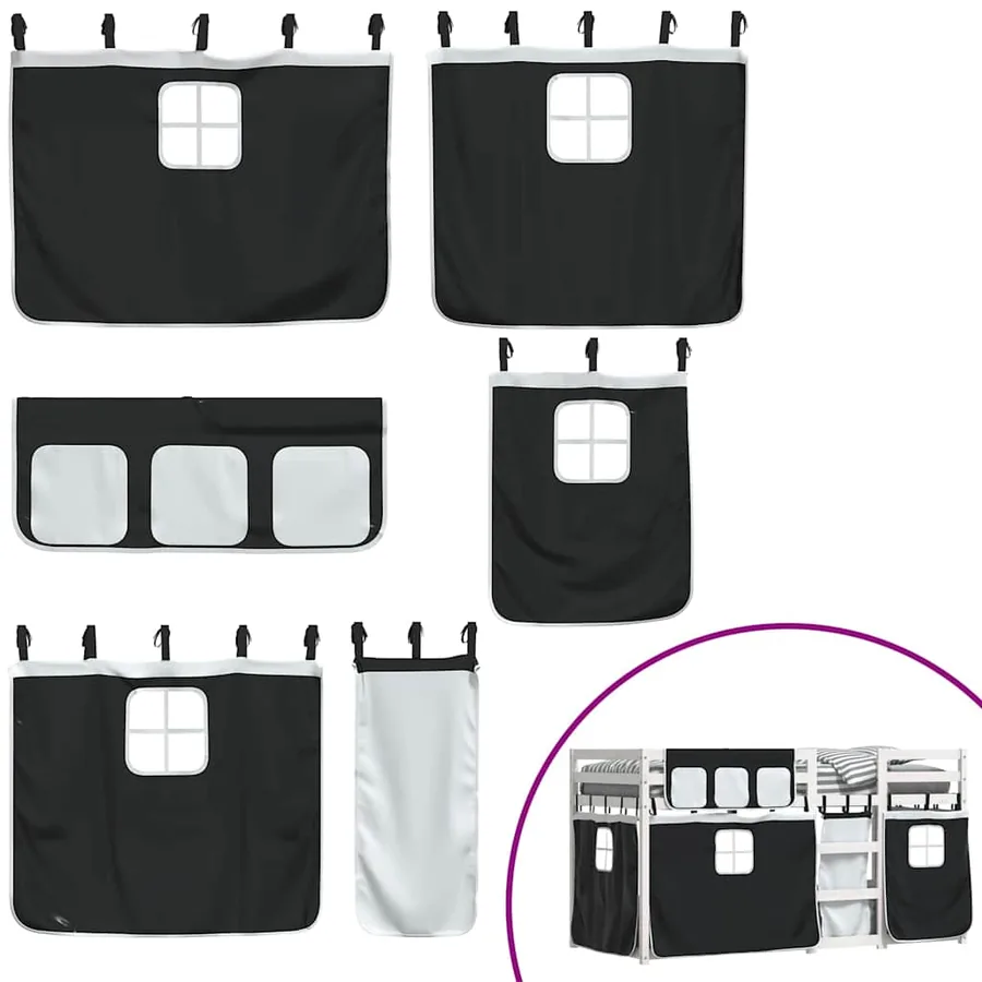 Lit superposé sans matelas 90x200 cm bois de pin massif - 10