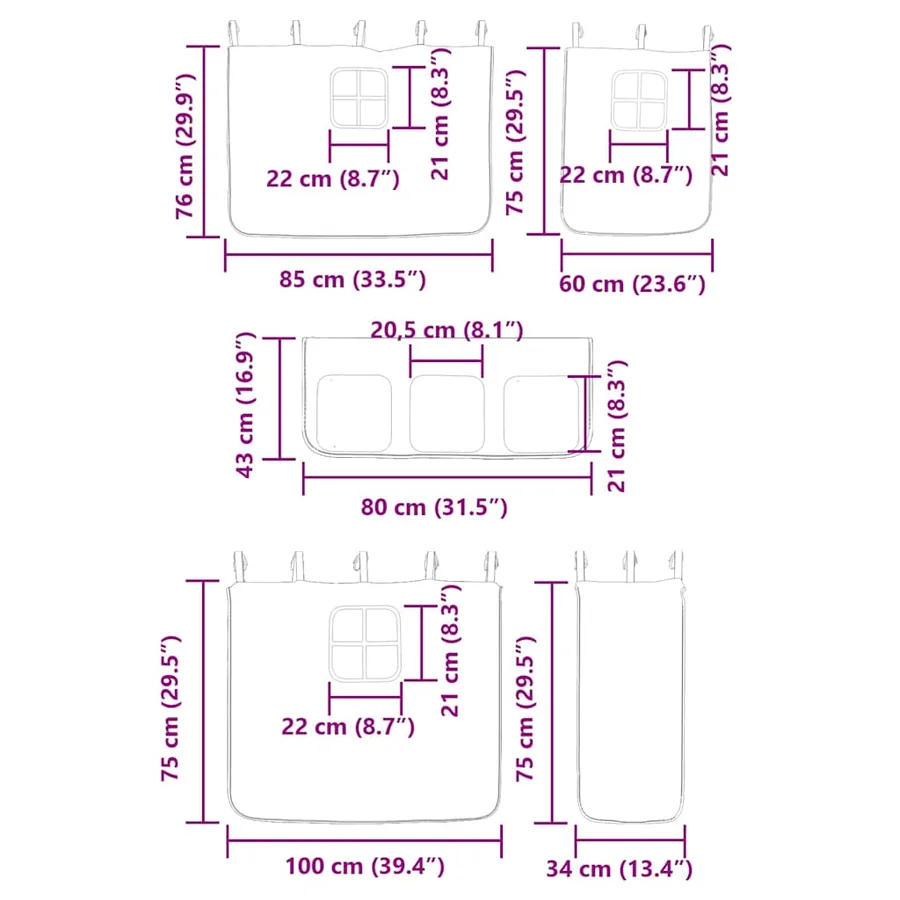 Lit superposé sans matelas 90x200 cm bois de pin massif - 15