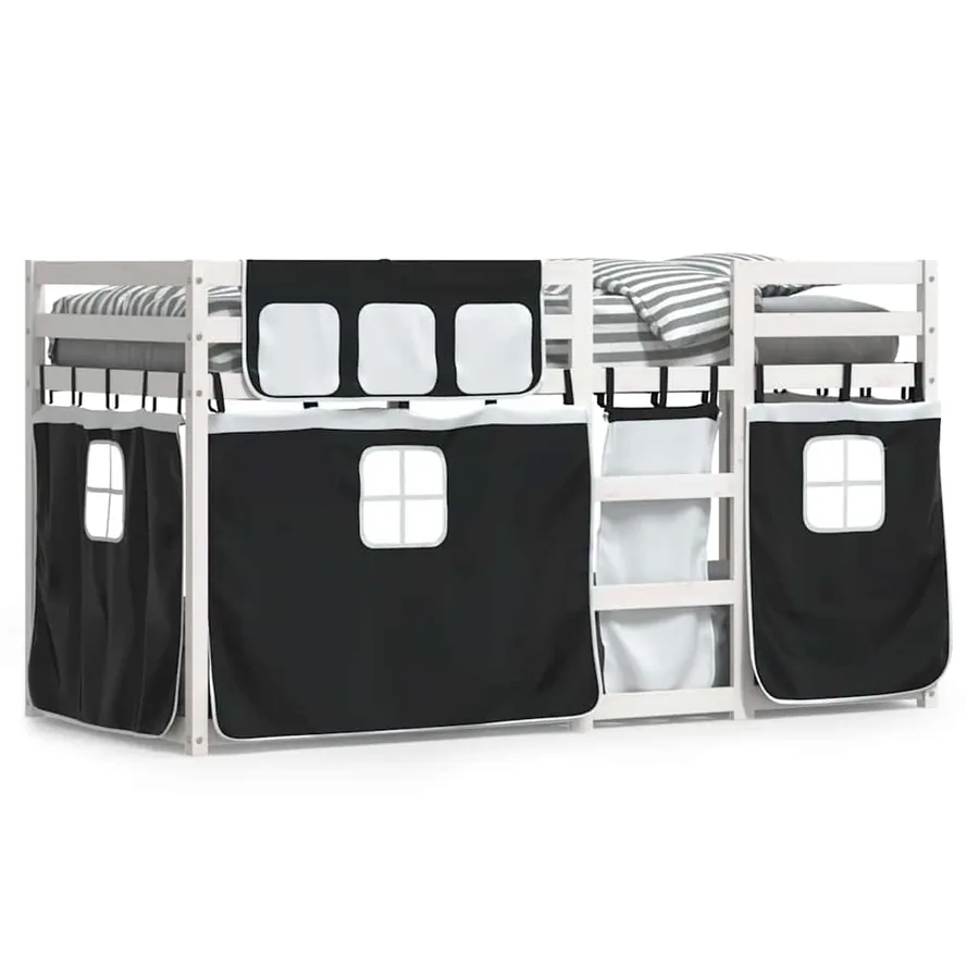 Lit superposé sans matelas 90x200 cm bois de pin massif - 2