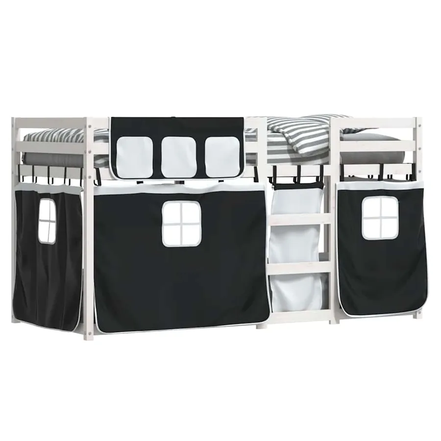 Lit superposé sans matelas 90x200 cm bois de pin massif - 4