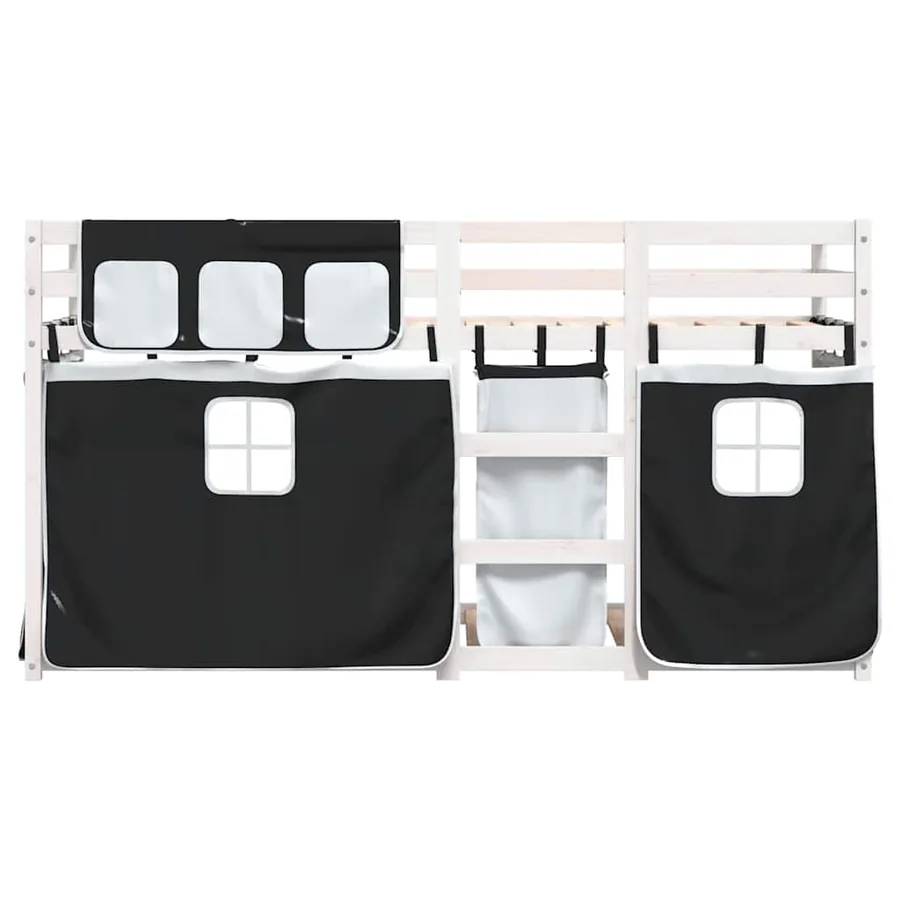 Lit superposé sans matelas 90x200 cm bois de pin massif - 5