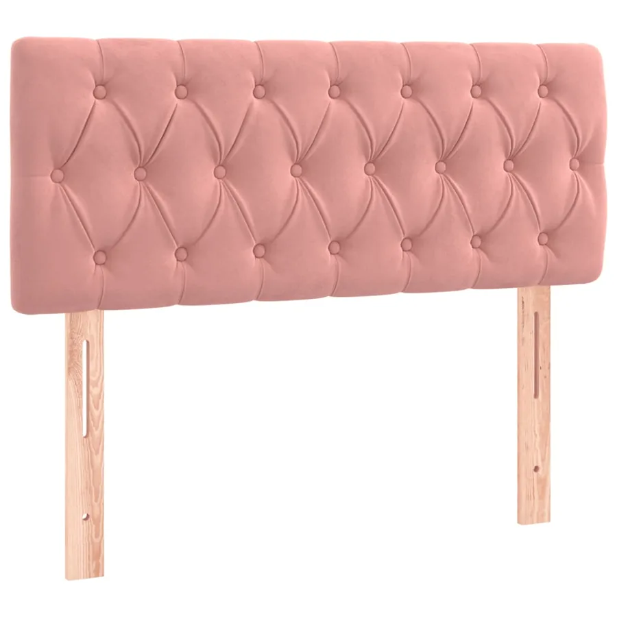 Sommier à lattes de lit et matelas LED rose 120x190 cm velours - 9
