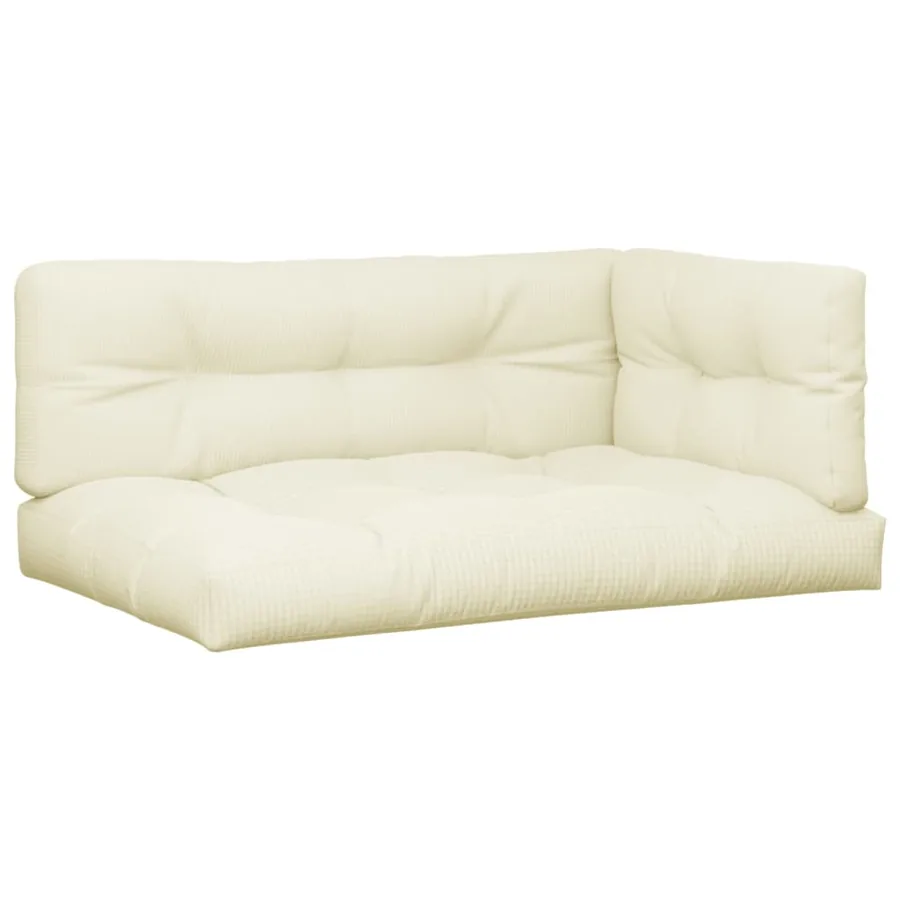 Coussins de palette lot de 7 crème tissu - 2