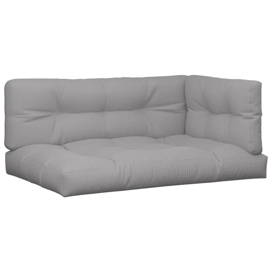 Coussins de palette lot de 3 gris tissu - 2