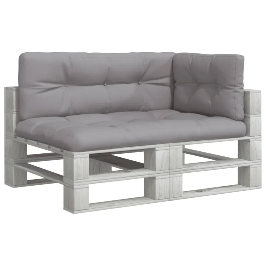 Coussins de palette lot de 3 gris tissu - 3