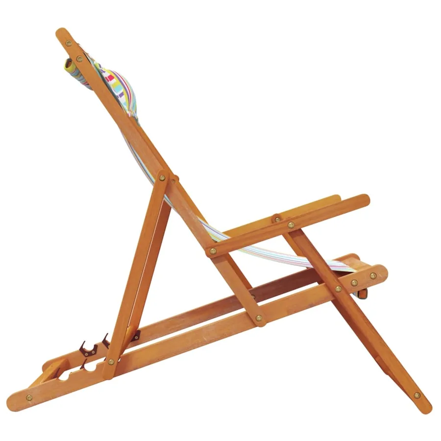 Chaises de plage pliables lot de 2 multicolore tissu - 5