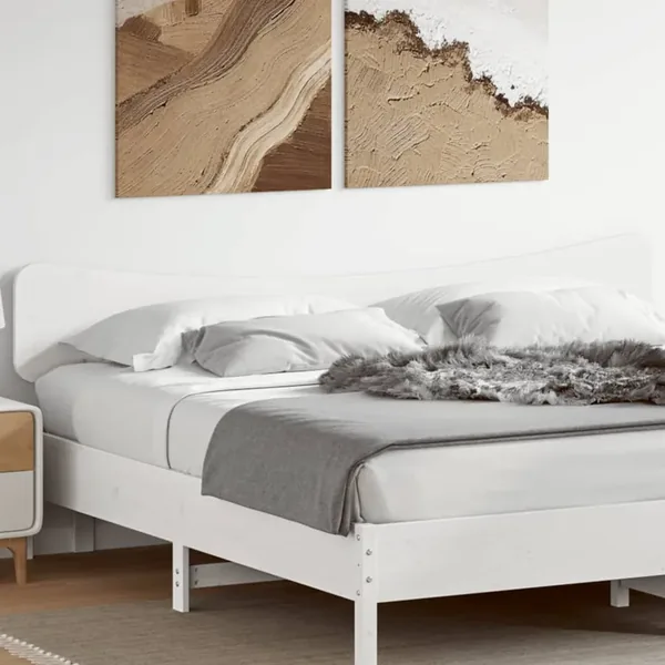 Tête de lit blanc 180 cm bois massif de pin