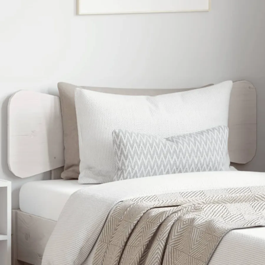 Tête de lit blanc 75 cm bois massif de pin