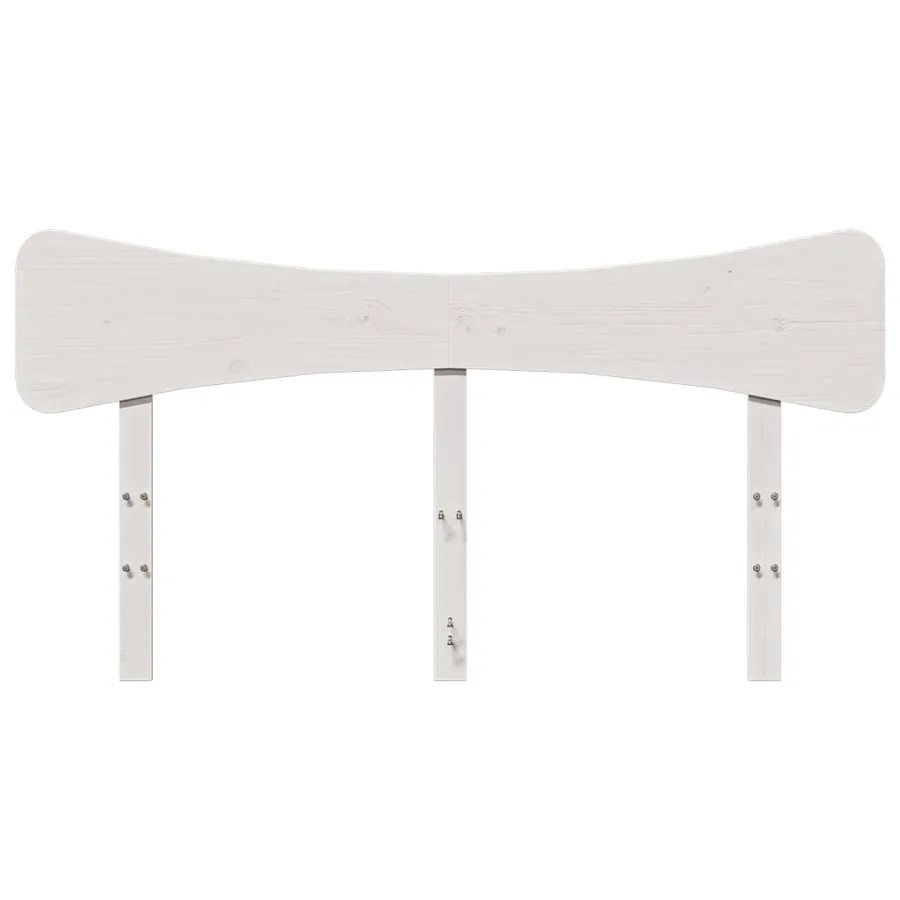 Tête de lit blanc 160 cm bois massif de pin - 4