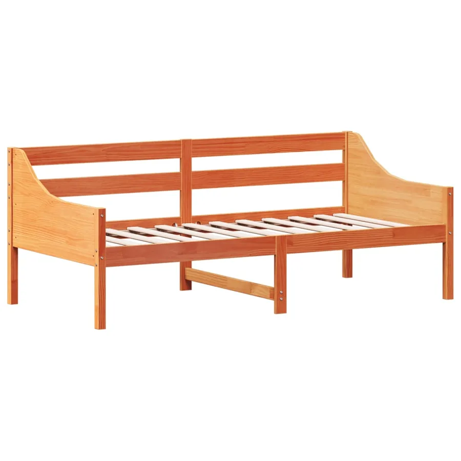 Lit de jour sans matelas cire marron 90x190 cm bois pin massif - 3