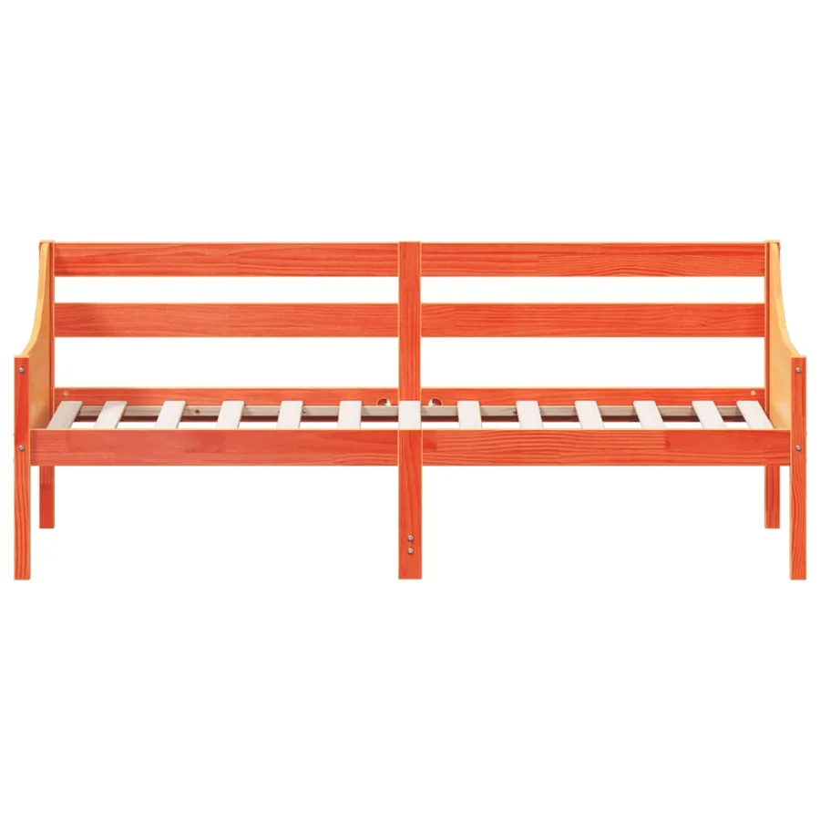 Lit de jour sans matelas cire marron 90x190 cm bois pin massif - 4