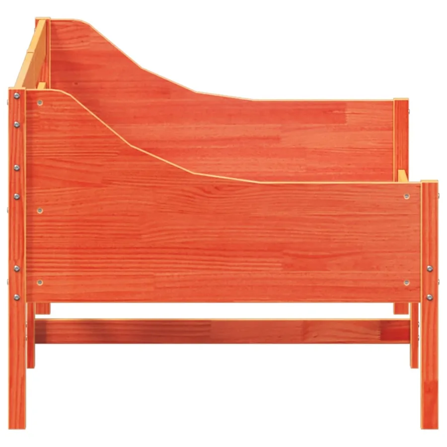 Lit de jour sans matelas cire marron 90x190 cm bois pin massif - 5