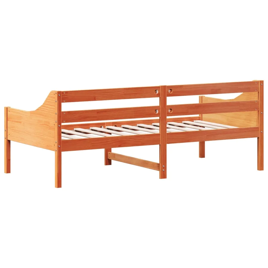Lit de jour sans matelas cire marron 90x190 cm bois pin massif - 6