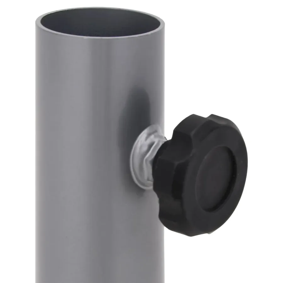 Base de parasol pour mât Ø32/34/38 mm argenté acier - 5