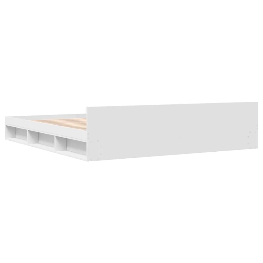 Cadre de lit avec tiroirs sans matelas blanc 180x200 cm - 6