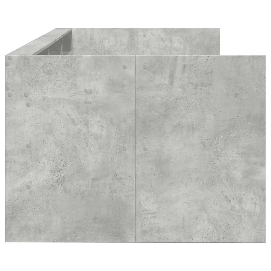 Lit de jour avec tiroirs sans matelas gris béton 75x190 cm - 5