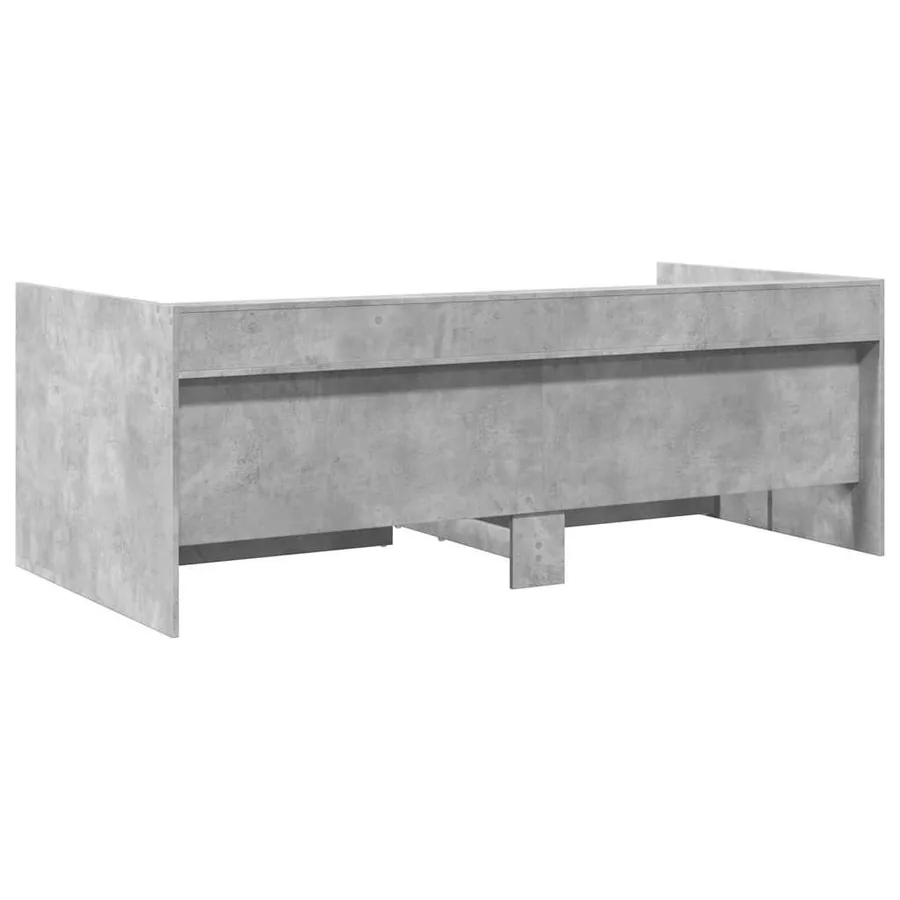 Lit de jour avec tiroirs sans matelas gris béton 75x190 cm - 6