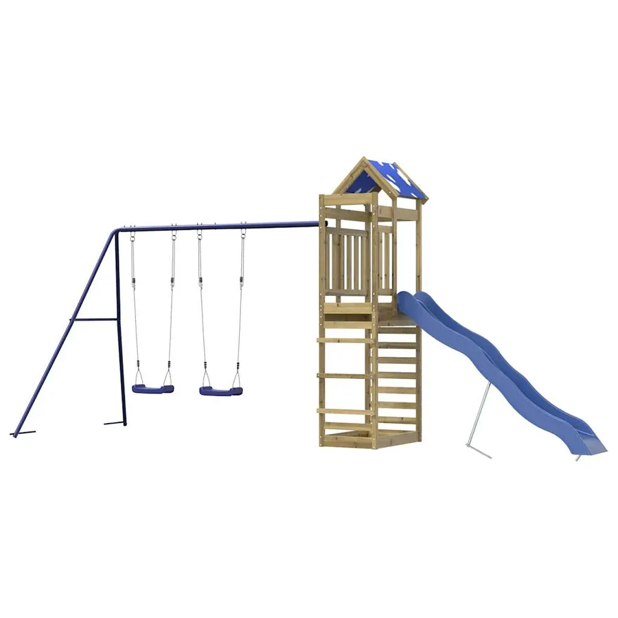 Aire de jeux d'extérieur bois de pin imprégné - 4