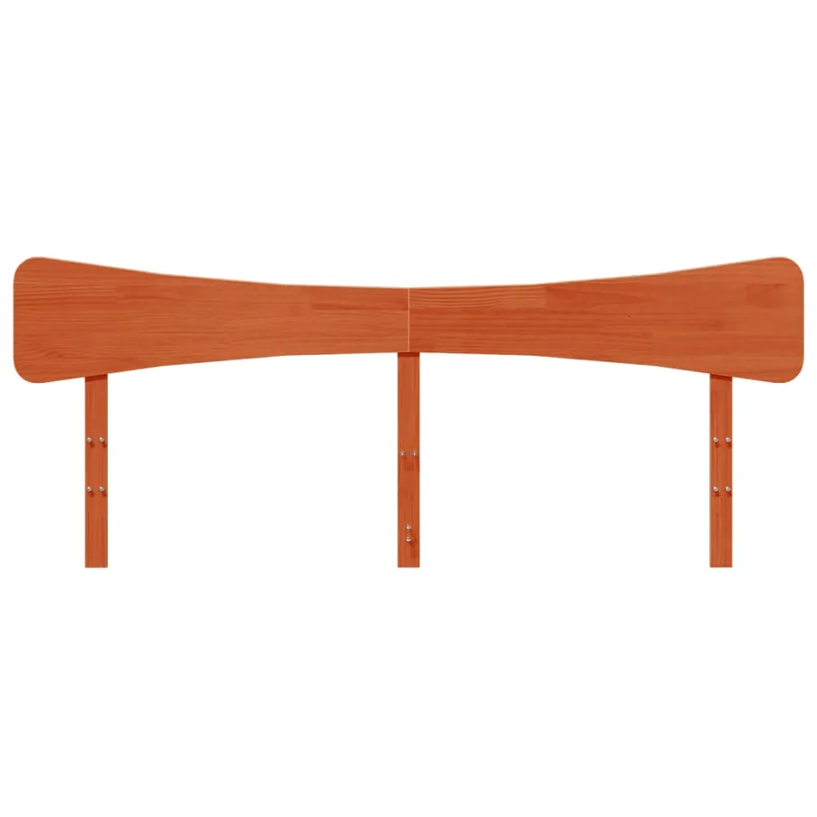 Tête de lit cire marron 200 cm bois massif de pin - 4