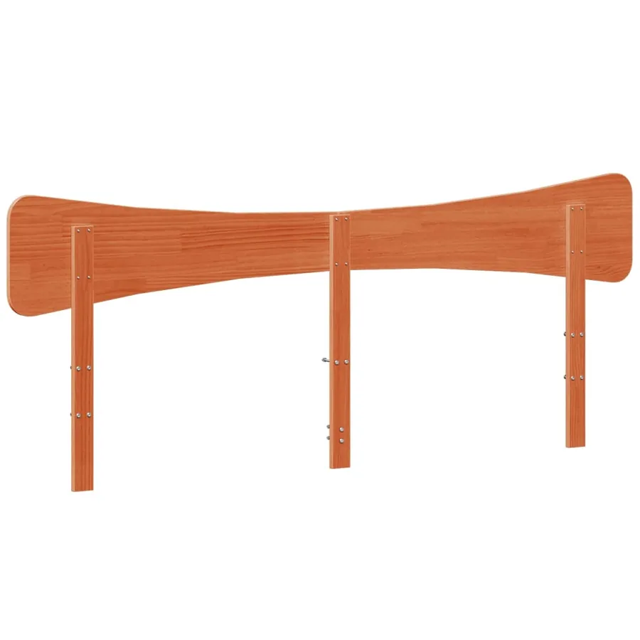 Tête de lit cire marron 200 cm bois massif de pin - 6