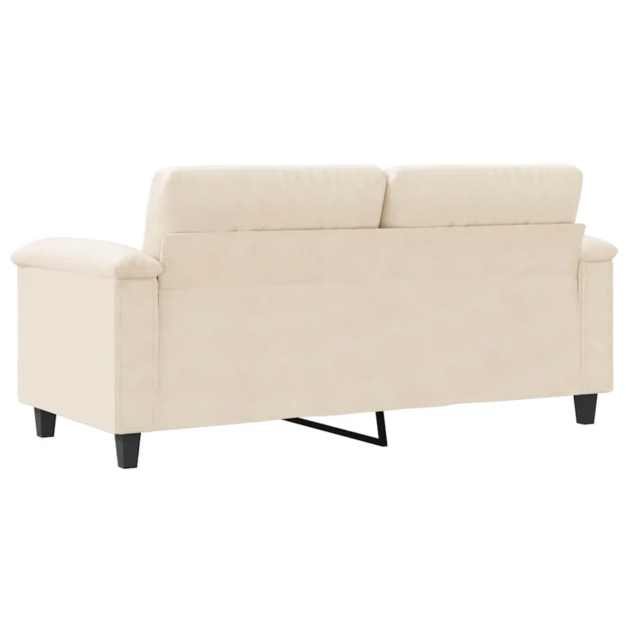 Canapé à 2 places Beige 140 cm Tissu microfibre - 6