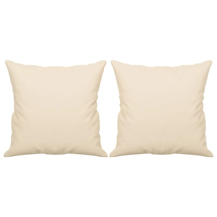 Canapé 2 places avec oreillers beige 140 cm tissu microfibre - 5