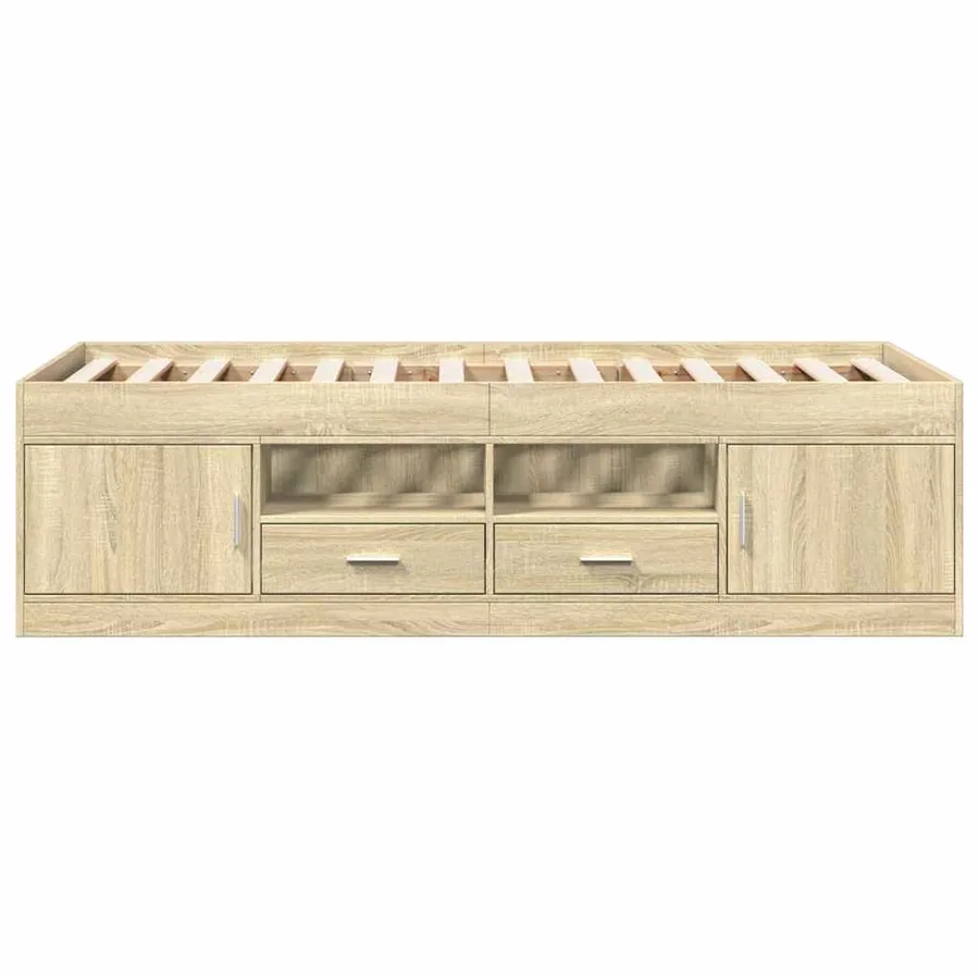 Lit de jour avec tiroirs sans matelas chêne sonoma 75x190 cm - 4