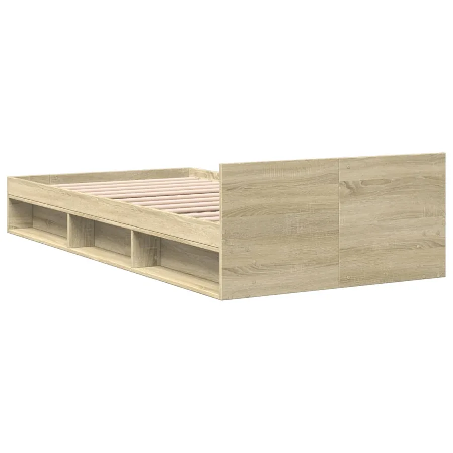 Cadre de lit avec tiroir sans matelas chêne sonoma 90x200 cm - 6