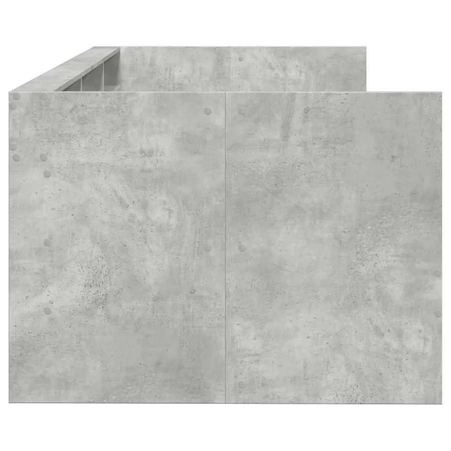 Lit de jour avec tiroirs sans matelas gris béton 100x200 cm - 5