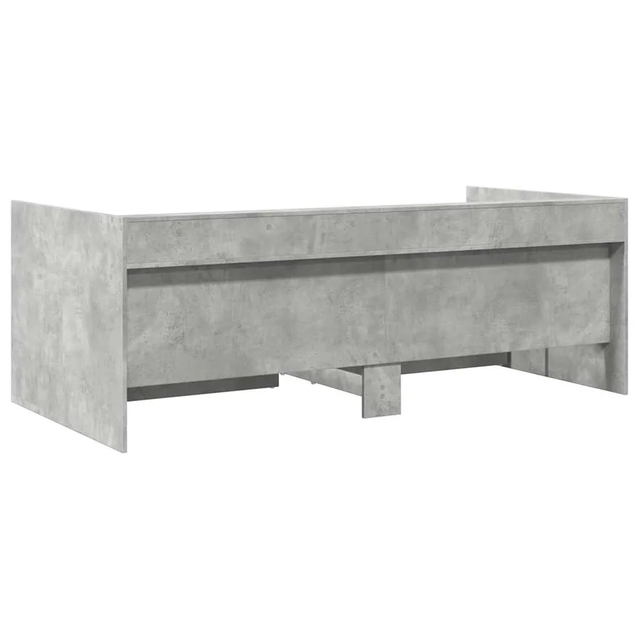 Lit de jour avec tiroirs sans matelas gris béton 100x200 cm - 6
