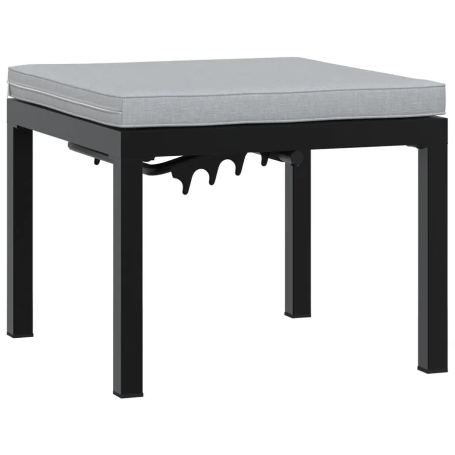 Ensemble de banc de jardin avec coussins 3 pcs noir - 4