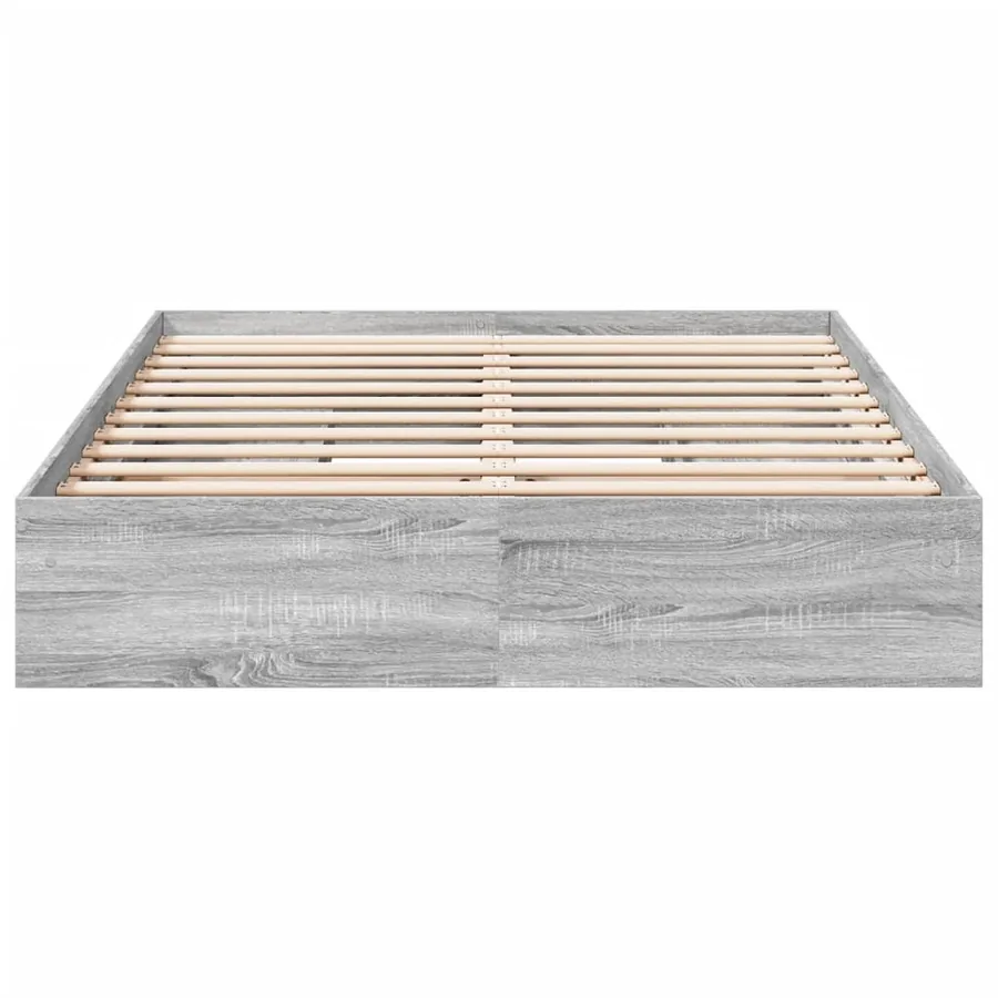 Cadre de lit avec tiroirs sans matelas sonoma gris 150x200 cm - 4