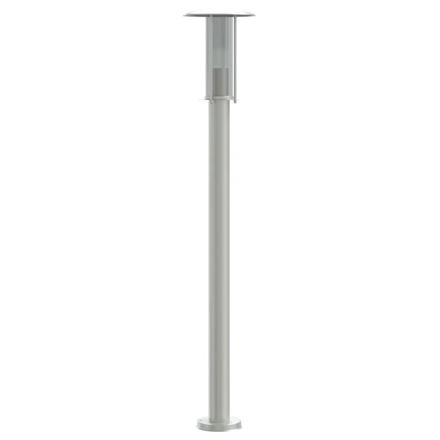 Lampadaires d'extérieur 3 pcs argenté 100 cm acier inoxydable - 6